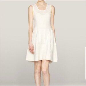 Sandro Cream Knit Scoop Neck Dress Size 2 Neutral Minimalist